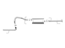 aFe Power - aFe Power MACH Force-XP 2.5" Cat-Back Stainless Steel Exhaust Kit 49-46041-1 - Image 2