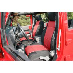 Rugged Ridge 13215.53 Neoprene Front Seat Covers Black & Red