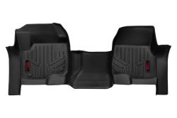 Rough Country Front Floor Liners Black 17-24 Ford Super Duty M-5117
