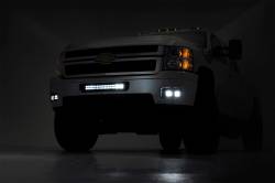 Rough Country Suspension Systems - Rough Country 70628DRLA Dual 2" Pod Fog Light Kit Flood for Silverado/Sierra HD - Image 2