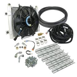 BD Diesel - BD Diesel 1030606-1/2 Xtruded Trans Oil Cooler w/Fan for 1/2" Lines - Image 1