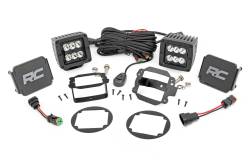 Rough Country 2" LED Pod Fog Light Kit-Spot for 10-18 Jeep Wrangler JK 70630