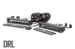 Rough Country Black Series 8" Single Row DRL LED Light Bar Pair 70728BLDRL