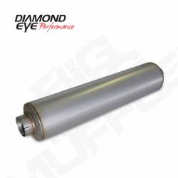 Diamond Eye Performance - Diamond Eye 800464 Muffler 4" Single In Single Out Aluminized - Image 1