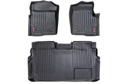 Rough Country Suspension Systems - Rough Country Front/Rear Floor Liners Black 11-14 Ford F150 Crew M-51112 - Image 1