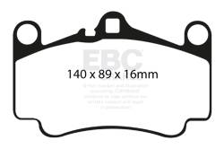 EBC Brakes - EBC Brakes DP31515C Redstuff Ceramic Low Dust Brake Pads for 98-12 911 - Image 1