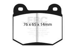 EBC Brakes - EBC Brakes DP31538C Redstuff Ceramic Low Dust Brake Pads for 03-06 Lancer - Image 1