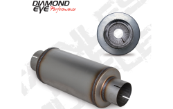 Diamond Eye 560020 Muffler 5" Single In Single Out 409 Stainless Steel