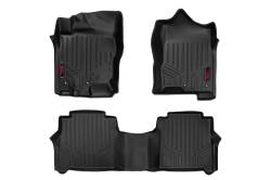 Rough Country Front/Rear Floor Liners Black for 16-24 Titan/XD Crew M-81712