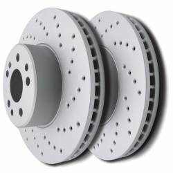 SP Performance - SP Performance C58-3024 Cross Drilled GREY Front Rotors 96-05 Volkswagen Jetta - Image 1