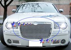 APS - APS Wire Mesh Grille-Polish for 05-10 Chrysler 300/300C GR18GEC00S - Image 1