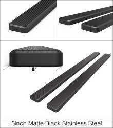 APS - APS IStep 5" Running Boards Black 01-13 Silverado/Sierra Crew IB03EJJ1B - Image 3