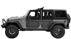 Bestop - Bestop 51733-17 Rear Upper Soft Half Doors Black Twill for 07-18 Wrangler JK 4DR - Image 2