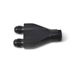 Russell - Russell 644143 3/8" EFI SAE Q.D. Female To 6AN Male Dual Y Block w/Black Finish - Image 1