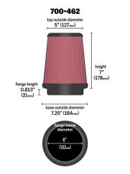 Airaid - Airaid 700-462 Performance Replacement Cold Air Intake Filter Red Oiled Filter - Image 2