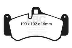 EBC Brakes - EBC Brakes DP31516C Redstuff Ceramic Low Dust Brake Pads for 01-14 Porshe 911 - Image 1