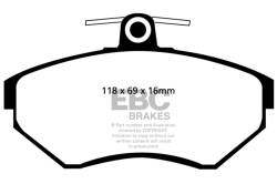EBC Brakes - EBC Brakes DP41112R Yellowstuff Street & Track Brake Pads for Golf Jetta - Image 1