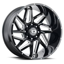 Vision Wheels 361 Spyder 20x9 8x170 12mm Black Gloss & Machined 361-2970GBMS12