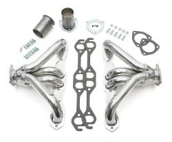 Hedman Hedders - Hedman 68406 Silver 1.625" Block Hugger Headers for SB Chevy w/Angle-Plugs - Image 1