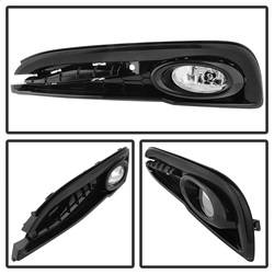Spyder Auto - Spyder Auto 5077745 Halogen Fog Lights Black/Clear for 13-15 Civic Sedan - Image 2