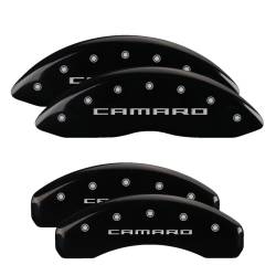 MGP Caliper Covers 14033SCA5BK Front/Rear 4pc Gloss Black Chevrolet Camaro