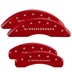 MGP Caliper Covers 14241SCA5RD F/R 4pc Red Engraved Camaro Red for 16-24 Camaro