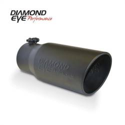 Diamond Eye Performance - Diamond Eye 4512BRA-DEBK Tip Bolt-on Rolled Angle Cut-Diamond Eye Logo Embossed - Image 1