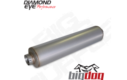 Diamond Eye 800465 Muffler 5" Single In Single Out Aluminized