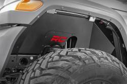 Rough Country Suspension Systems - Rough Country 10497A Black Front Inner Fender Liners for 18-25 Jeep Wrangler JL - Image 2