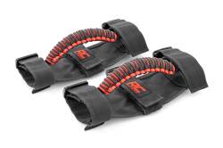 Rough Country Suspension Systems - Rough Country Universal Corded Roll Bar Grab Handles Pair Black 117610 - Image 2