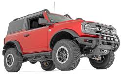 Rough Country Suspension Systems - Rough Country SRX2 Drop Step Nerf Bars Black 21-25 Ford Bronco 2DR 51081 - Image 2