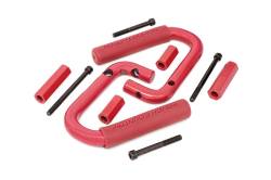 Rough Country Front Steel Grab Handles Red for Jeep Wrangler JK 6501RED