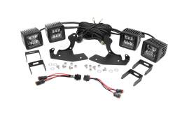 Rough Country Dual 2" LED Pod Fog Light Kit-Flood Silverado/Sierra HD 70628