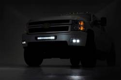 Rough Country Suspension Systems - Rough Country Dual 2" LED Pod Fog Light Kit-Flood Silverado/Sierra HD 70628 - Image 2