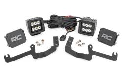Rough Country 70841 A-Pillar 2" LED Ditch Light Kit-Spot 19-26 Silverado 1500