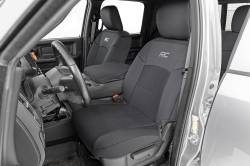 Rough Country Suspension Systems - Rough Country Front/Rear Seat Covers Black for 19-24 Ram 2500/3500 Crew 91044 - Image 2