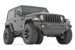 Rough Country Suspension Systems - Rough Country Contoured Drop Step Nerf Bars Black for Wrangler JL 2DR 90761 - Image 2