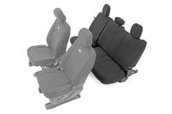 Rough Country 91017 Rear Bench Seat Covers Black 15-25 Ford F150 Crew