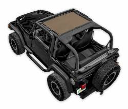 SpiderWebShade Mesh Bikini Top Tan for Jeep TJ SWS-SHDKNI-01-TJ-TAN