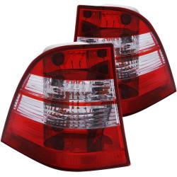 Anzo USA Chrome Euro Red/Clear Lens Taillight Set Mercedes M-Class 221134