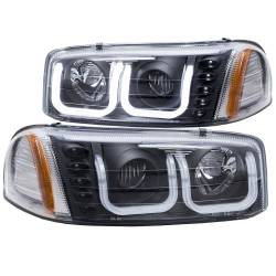 Anzo USA - Anzo USA Projector Headlight Set w/U-Bar Halo Black Sierra/Yukon/XL 111303 - Image 1