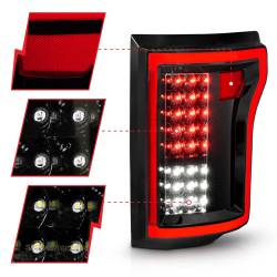 Anzo USA - Anzo USA Black LED Clear Lens Taillight Set Ford F150 311261 - Image 3
