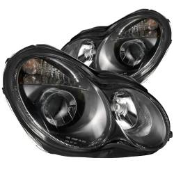 Anzo USA Projector Headlight Set Black Mercedes C-Class 121079