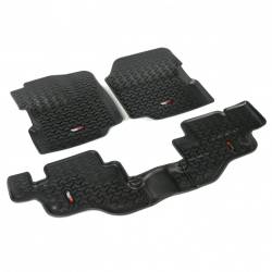 Rugged Ridge - Rugged Ridge 12987.09 All Terrain Floor Liner Kit Black 76-95 Jeep CJ/Wrangler Y - Image 1