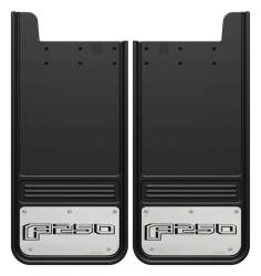 Gatorback - Gatorback 12"x26" Universal Black Mud Flaps F250 Logo GA1226F250-2 - Image 1