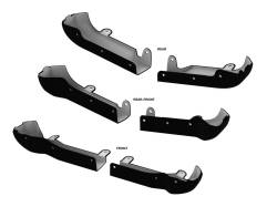 Gatorback Front/Rear Splashguard Finishing Caps Black Sierra HD FC004K