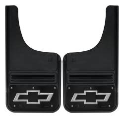 Gatorback - Gatorback 12"x23" Cut-Style Black Mud Flaps Bowtie Logo GB1223CUTBT-FULL - Image 1
