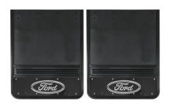 Gatorback - Gatorback 19"x24" Rear Dually Black Mud Flaps Ford Oval Logo GB1924F-FULL - Image 1