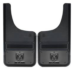 Gatorback - Gatorback 12"x23" Cut-Style Black Mud Flaps for Ram Head Logo GM1223CUTRV - Image 1