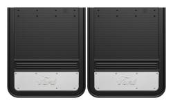 Gatorback - Gatorback 21"x24" Rear Dually Black Mud Flaps Ford Script Logo GB2124FS - Image 1